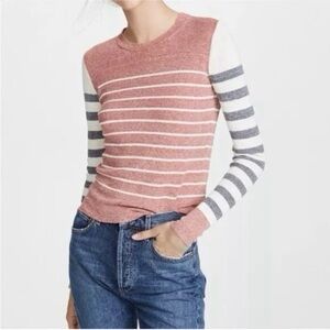 Veronica‎ Beard | Brae Linen Blend Striped Sweater | Women’s Size Small